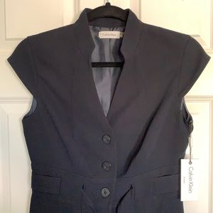 Belted Calvin Klein Mid-Length Dress